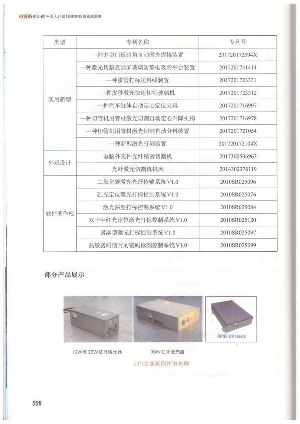 2017年湖北省千百人計劃專家創(chuàng)新創(chuàng)業(yè)成果集